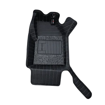 Carhatke Tata Safari 6 Seater 2021-23 Onwards 7D Leatherette Car Floor Mats Black 