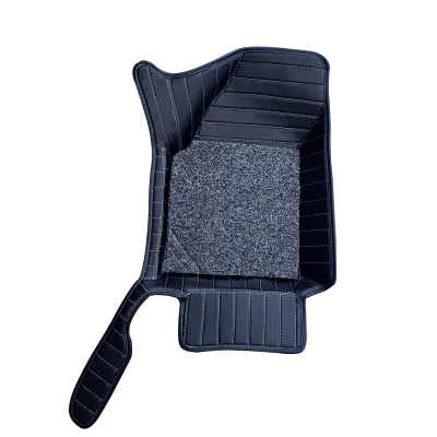 Carhatke Tata Safari 6 Seater 2021-23 Onwards 7D Leatherette Car Floor Mats Black 
