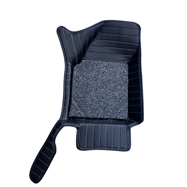 Carhatke Tata Safari 6 Seater 2021-23 Onwards 7D Leatherette Car Floor Mats Black 