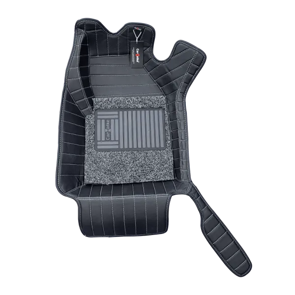 Carhatke Tata Safari 7 Seater 2021-23 7D Leatherette Car Floor Mats - Black 