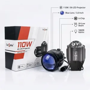 Carhatke 110W Projector Fog Light 3 Inch With High/Low Beam - Blue Lens