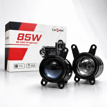 Carhatke 85W Projector Fog Light 2 Inch With High/Low Beam Blue Lens for Crysta, Hycross, Fortuner, Aura, Nios, i20, Venue and Others
