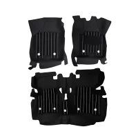 Black Luxury Florino Floor Mats for Honda Amaze 2018-24  - Manual