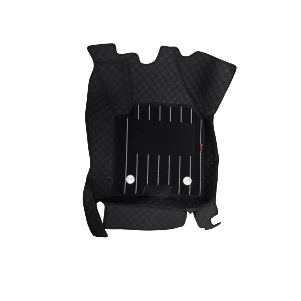 Black Luxury Florino Floor Mats for Honda Amaze 2025 Onwards  - Manual