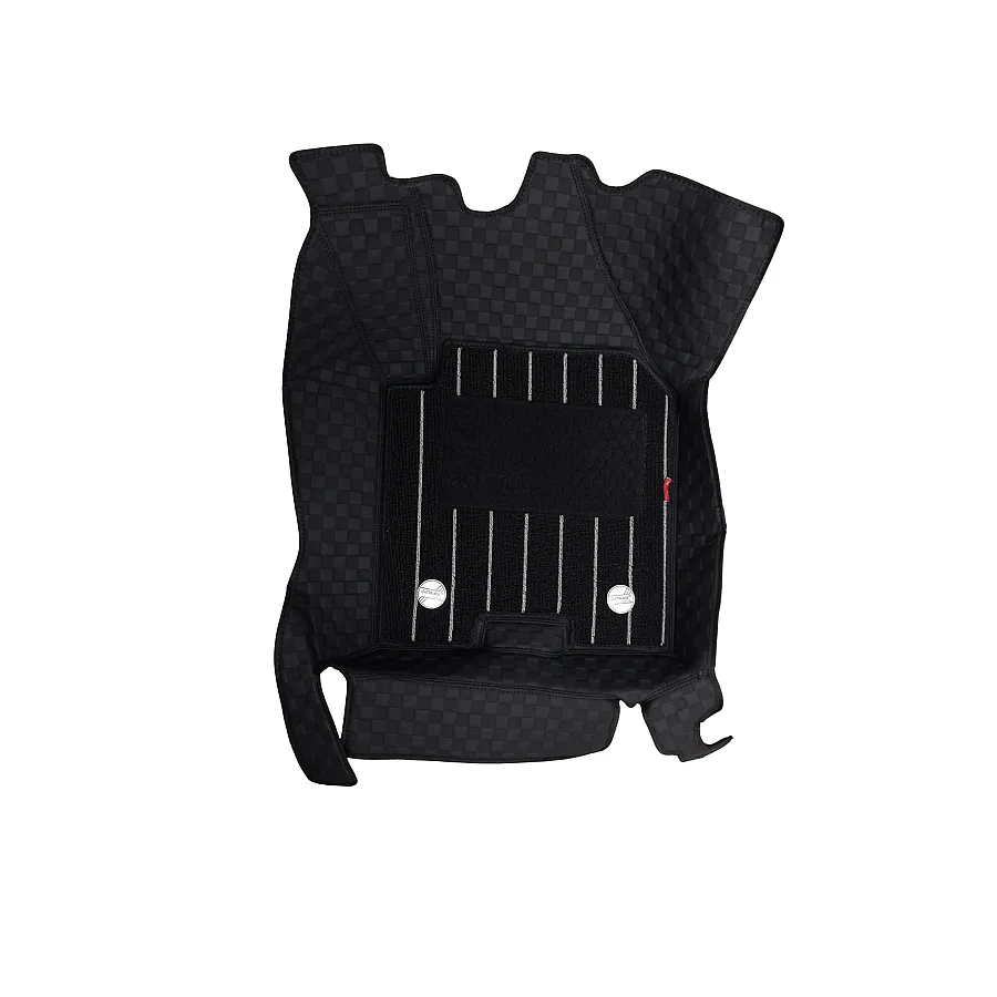 Black Luxury Florino Floor Mats for Honda Amaze 2025 Onwards  - Automatic