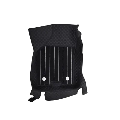 Black Luxury Florino Floor Mats for Honda Amaze 2018-24  - Manual