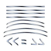 Cnleague Full Window Chrome Garnish Trim for Honda City 2014-20 - 14 Pieces