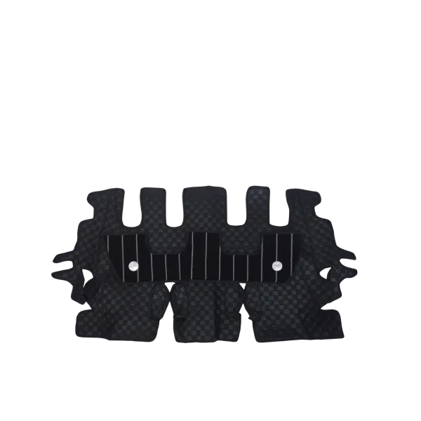 Black Color Luxury Florino Floor Mats for Hyundai Alcazar 2021-24 - 7 Seater Black Color Luxury Florino Floor Mats for Hyundai Alcazar 2021-24 - 7 Seater