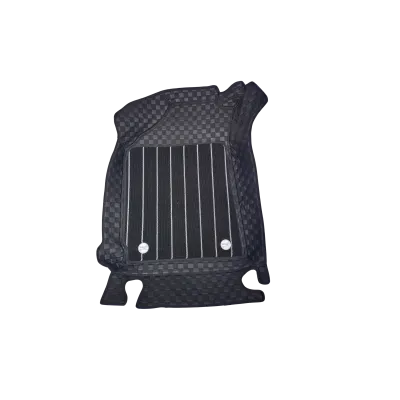 Black Color Luxury Florino Floor Mats for Hyundai Alcazar 2024 Onwards - 7 Seater