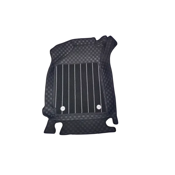 Black Color Luxury Florino Floor Mats for Hyundai Alcazar 2024 Onwards - 7 Seater