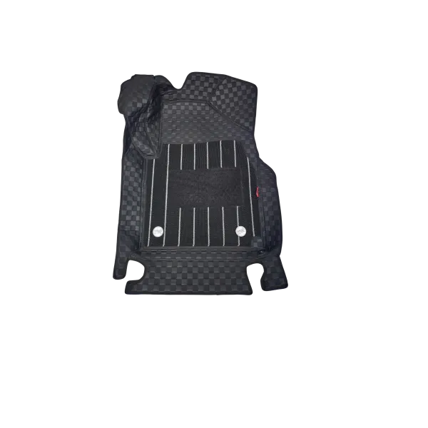 Black Color Luxury Florino Floor Mats for Hyundai Alcazar 2024 Onwards - 7 Seater