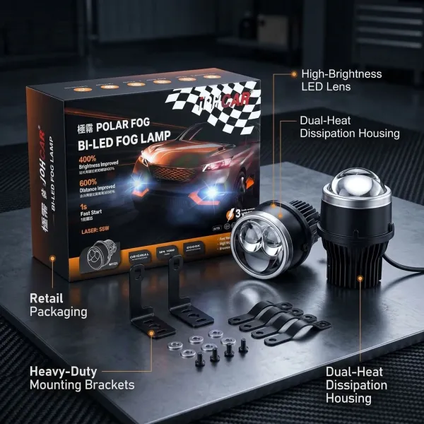 IPH M512S Polar 3-Inch 55W Bi-LED Fog Lamp with Dual Laser Projector – Tri-Colour | Universal Fit IPH M512S Polar 3-Inch 55W Bi-LED Fog Lamp with Dual Laser Projector – Tri-Colour | Universal Fit