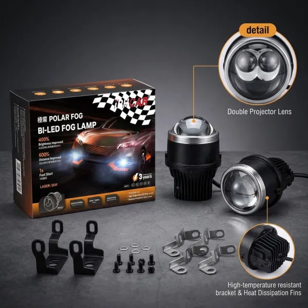IPH M512S Polar 3-Inch 55W Bi-LED Fog Lamp with Dual Laser Projector – Tri-Colour | Universal Fit IPH M512S Polar 3-Inch 55W Bi-LED Fog Lamp with Dual Laser Projector – Tri-Colour | Universal Fit