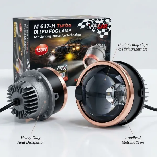 IPH M617-H Trubo Laser 150W Tri-Color 3"  Bi-LED Projector Fog Lamp