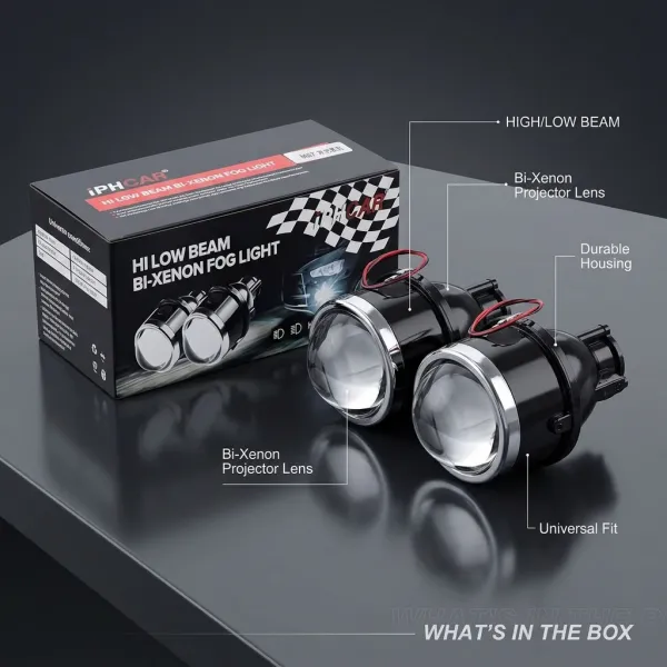 IPH Car Projector Fog Lamp 3 Inch Universal M612 - Clear lens