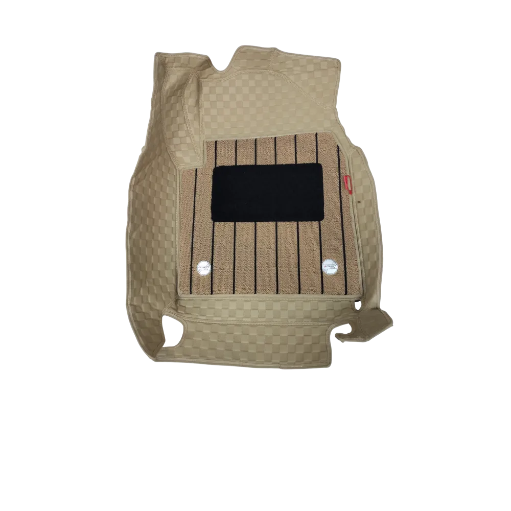 Luxury Florino Floor Mats for Kia Carens EV - Beige Color