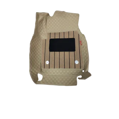 Luxury Florino Floor Mats for Kia Carens EV - Beige Color