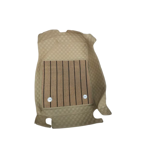 Luxury Florino Floor Mats for Kia Carens EV - Beige Color