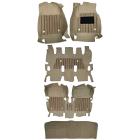 Luxury Florino Floor Mats for Kia Carens EV - Beige Color