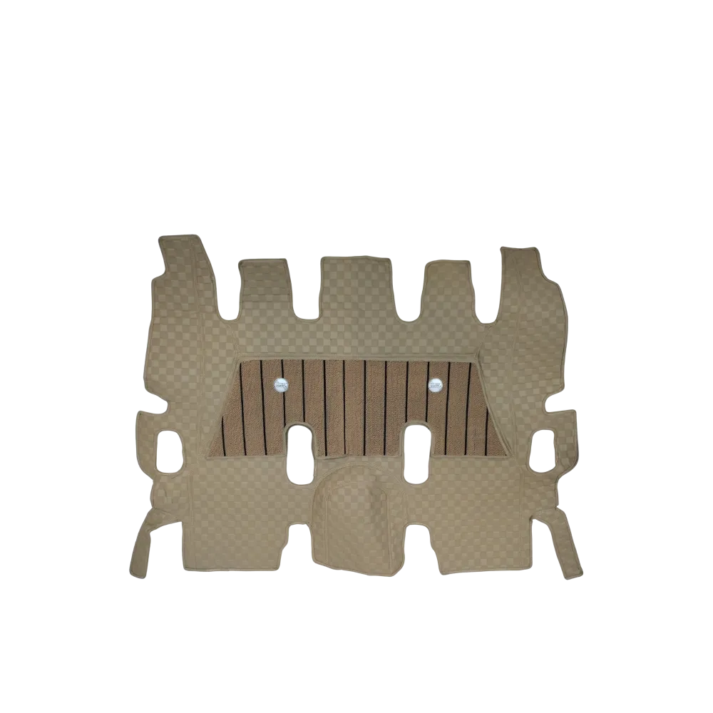 Luxury Florino Floor Mats for Kia Carens EV - Beige Color
