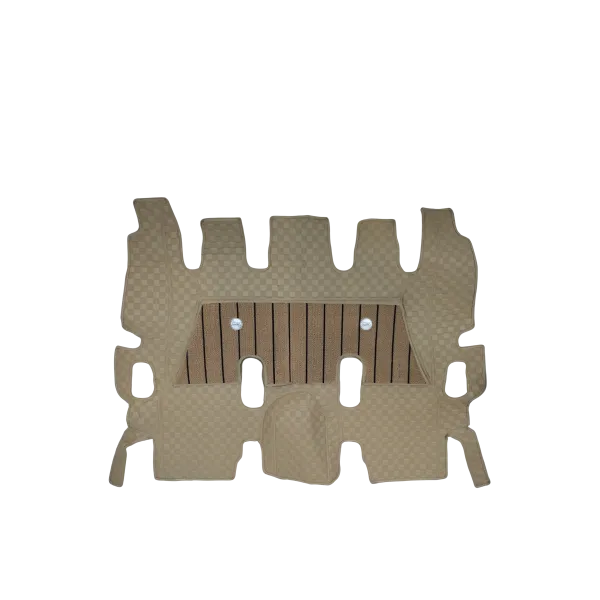 Luxury Florino Floor Mats for Kia Carens EV - Beige Color