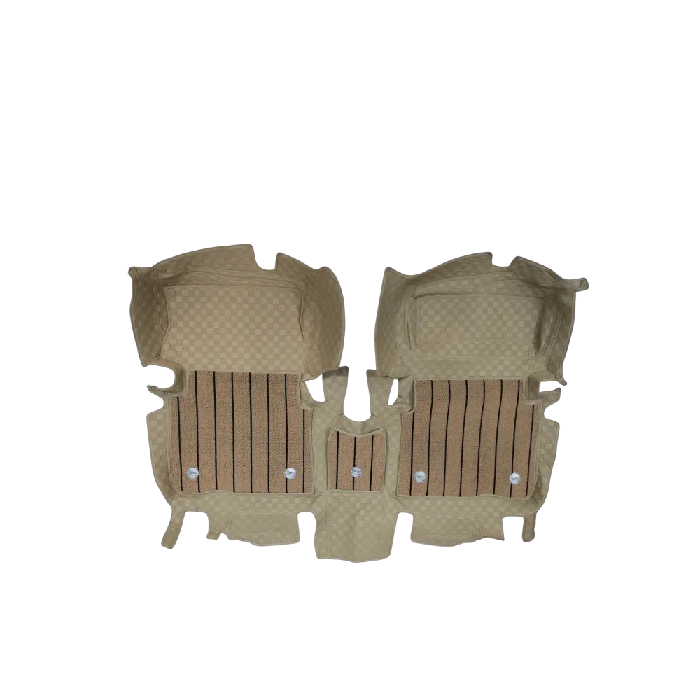 Luxury Florino Floor Mats for Kia Carens EV - Beige Color