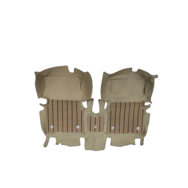 Luxury Florino Floor Mats for Kia Carens EV - Beige Color