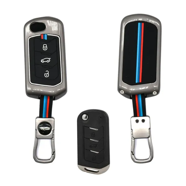 Metal key Cover For Mahindra Scorpio N, Thar 2020, Thar Roxx, XUV 3X0, XUV 700, XUV 7XO, XUV 400, Bolero Neo, Bolero 2020, Scorpio Classic - MHD-A3