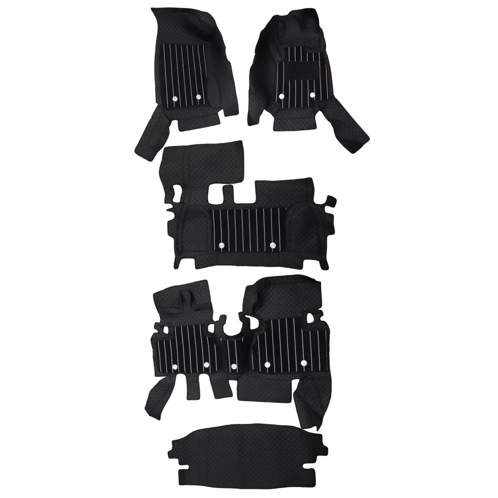 Luxury Florino Floor Mats for Mahindra Scorpio N - Black Color
