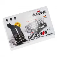Monster Tweeter and Pillar Pod for Mahindra Thar 2020 Onwards - Black Color