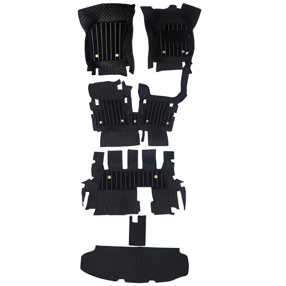 Luxury Florino Floor Mats for Maruti Suzuki Ertiga 2012-18 - Black Color