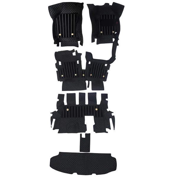 Luxury Florino Floor Mats for Maruti Suzuki Ertiga 2012-18 - Black Color