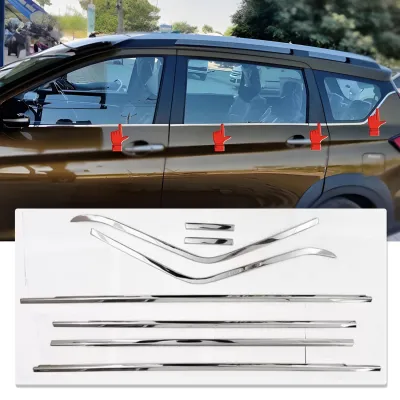 Cnleague Lower Window Chrome Garnish for Ertiga 18-25, XL6 19-25, Rumion