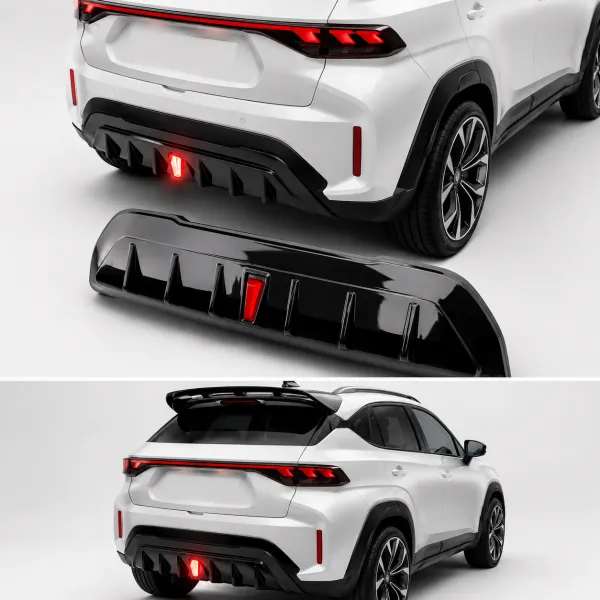 Rear Bumper Diffuser with F1-Style Light for Maruti Suzuki Fronx