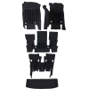 Luxury Florino Floor Mats for MG Hector Plus 6 Seater - Black Color