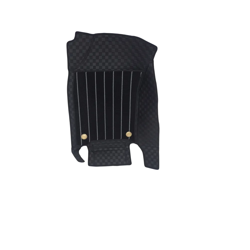 Luxury Florino Floor Mats for MG Hector Plus 6 Seater - Black Color