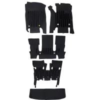 Luxury Florino Floor Mats for MG Hector Plus 6 Seater - Black Color