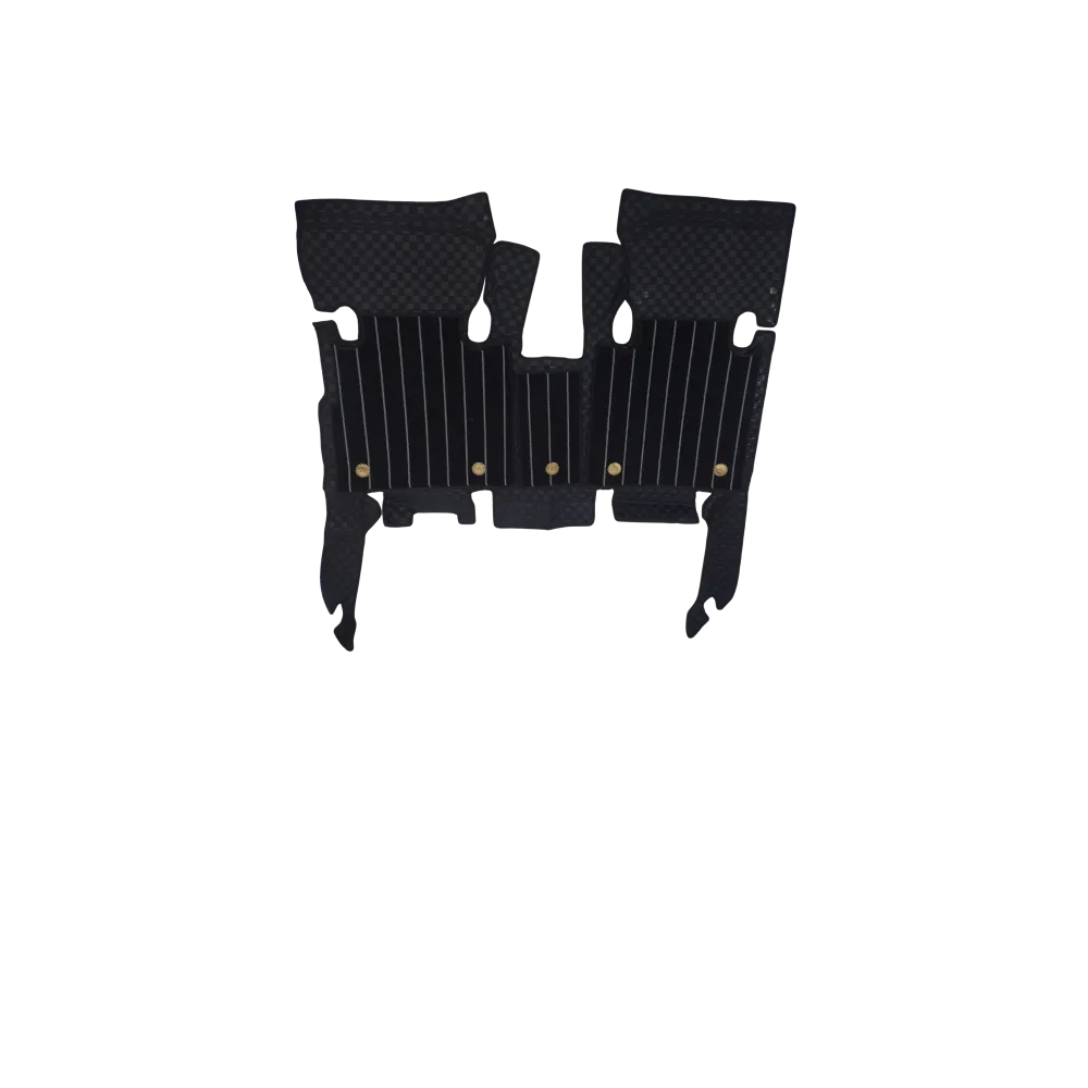 Luxury Florino Floor Mats for MG Hector Plus 6 Seater - Black Color
