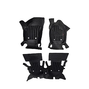 Black Luxury Florino Floor Mats for Tata Harrier EV 2025 Onwards