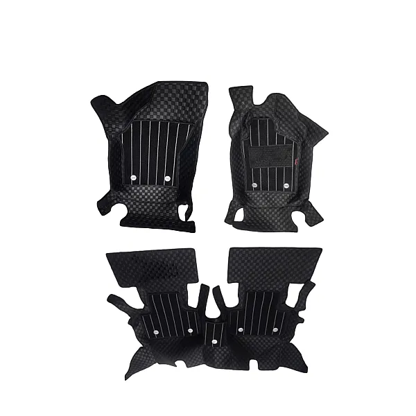 Black Luxury Florino Floor Mats for Tata Harrier EV 2025 Onwards