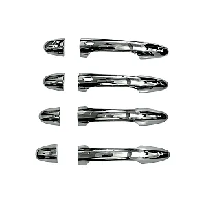 Cnleague Door Handle Cover for Toyota Hilux, Crysta, Yaris, Fortuner, Legender - Chrome Finish