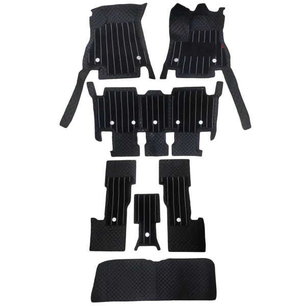 Black Color Luxury Florino Floor Mats for Innova Hycross & Invicto Black Color Luxury Florino Floor Mats for Innova Hycross & Invicto