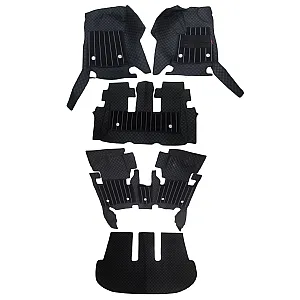 Black Color Luxury Florino Floor Mats for Innova Crysta, New Fortuner & Legender