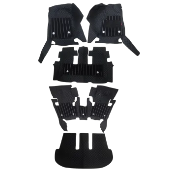 Black Color Luxury Florino Floor Mats for Innova Crysta, New Fortuner & Legender