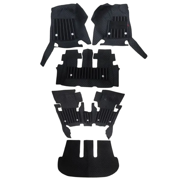 Black Color Luxury Florino Floor Mats for Innova Crysta, New Fortuner & Legender