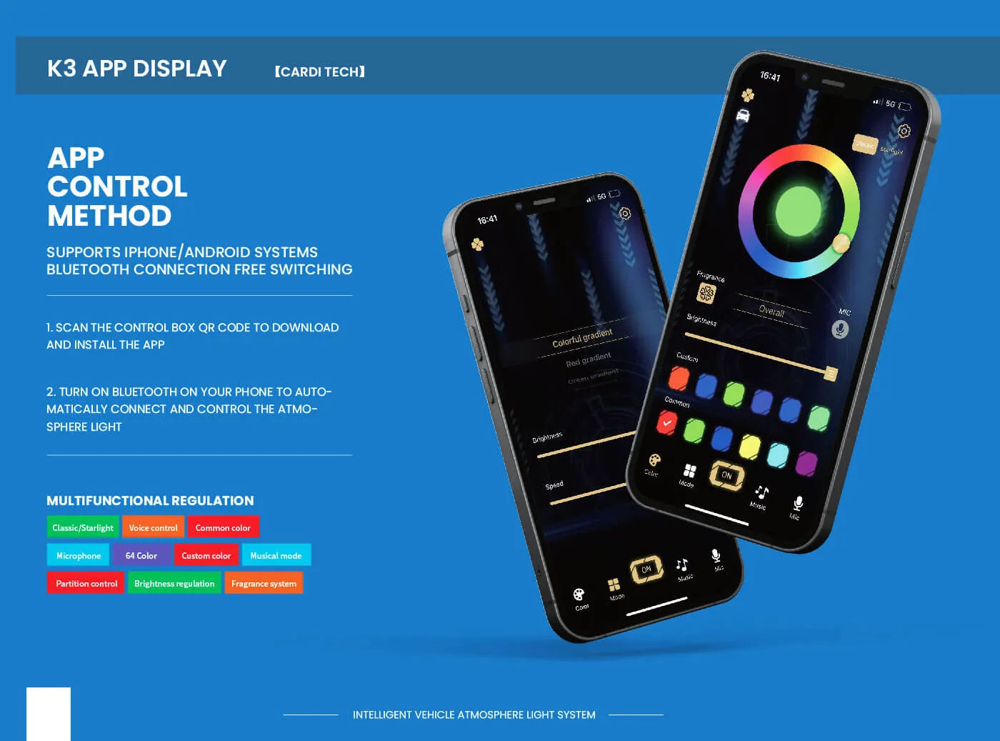 Cardi K3 Active Ultra Ambient RGB LED Interior Lights - 18 Pieces Cardi K3 Active Ultra Ambient RGB LED Interior Lights - 18 Pieces