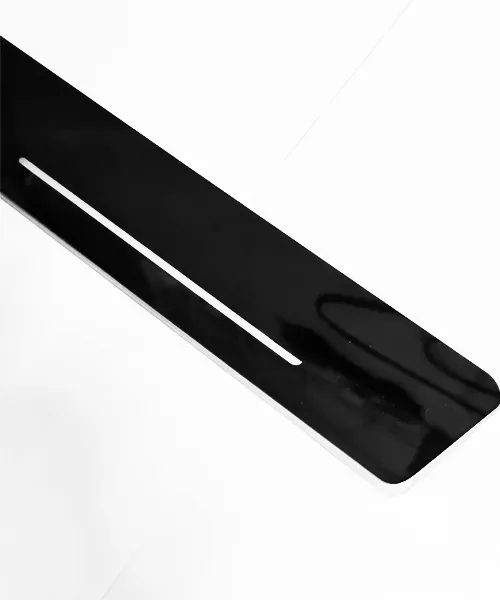 LED Door Scuff Sill Plate Foot Step Black Glossy Finish (Set of 4Pcs.)LED Door Scuff Sill Plate Foot Step Black Glossy Finish (Set of 4Pcs.)