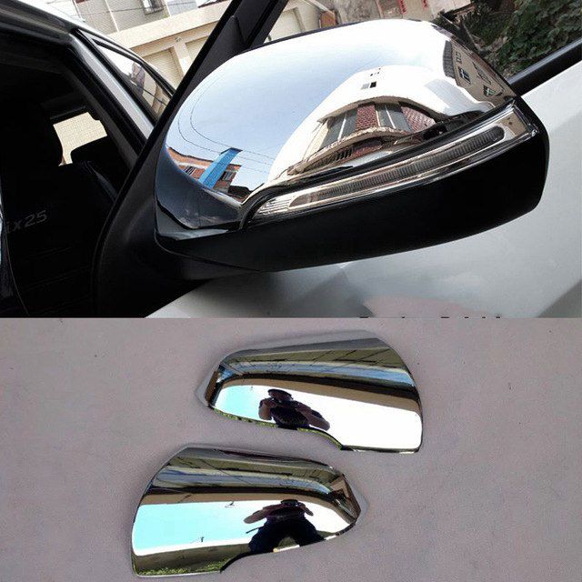 Bling Chrome Faceted Rear View Mirror Cover