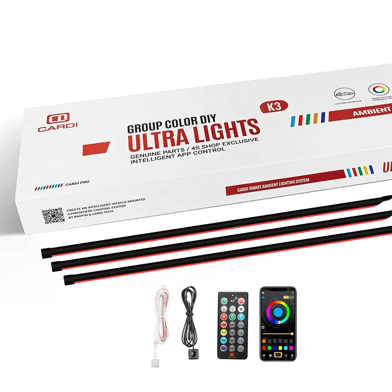 Piece Color Ultra USB Plug In Mini LED Car Interior Ambient Lighting - 3