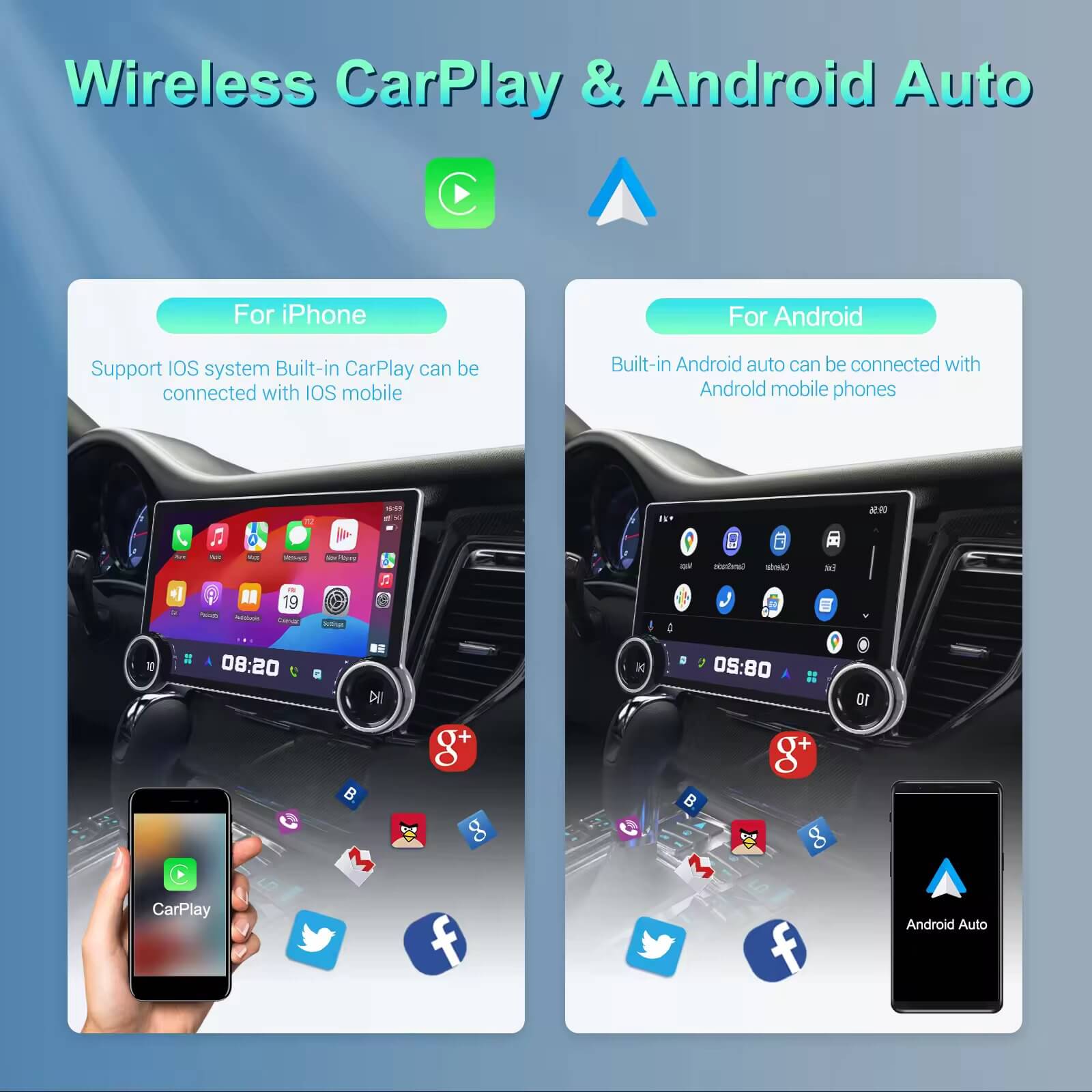 Diamond 2K 11.8 Inches Car Android Stereo Music System with 360 Camera, 2K Screen, OLED Display, Latest Android, 4G Support,  Strong 8|10 Core Processor,  Wireless Android Auto & Apple CarPlay, Bluetooth & WIFI Connectivity, FM/Radio Functionality